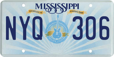 MS license plate NYQ306