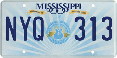 MS license plate NYQ313