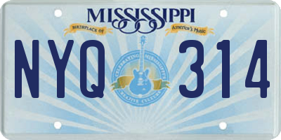 MS license plate NYQ314