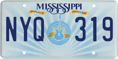 MS license plate NYQ319