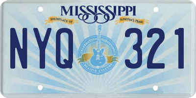 MS license plate NYQ321