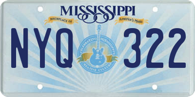 MS license plate NYQ322