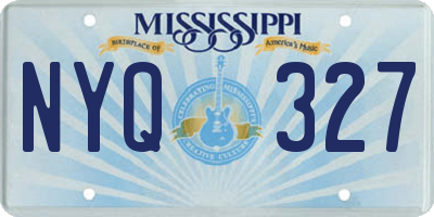 MS license plate NYQ327