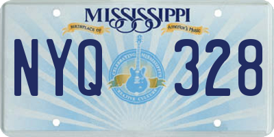 MS license plate NYQ328