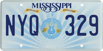 MS license plate NYQ329