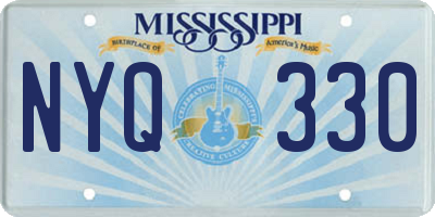 MS license plate NYQ330