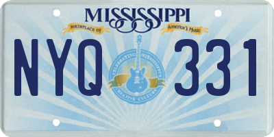 MS license plate NYQ331