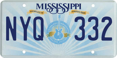 MS license plate NYQ332