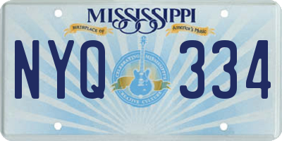 MS license plate NYQ334