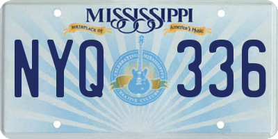 MS license plate NYQ336