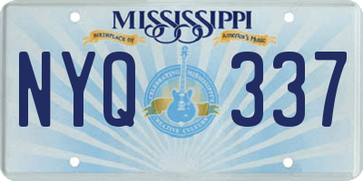 MS license plate NYQ337