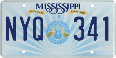 MS license plate NYQ341