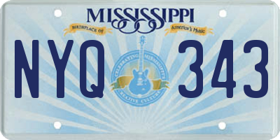 MS license plate NYQ343