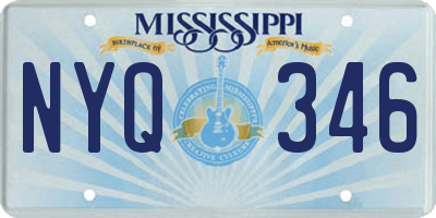 MS license plate NYQ346