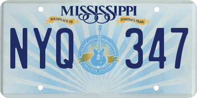 MS license plate NYQ347