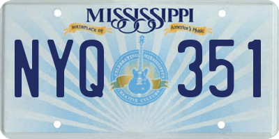 MS license plate NYQ351