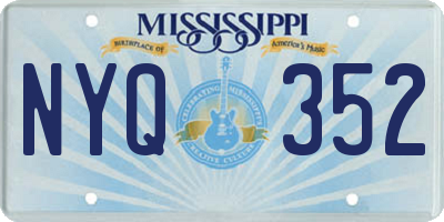MS license plate NYQ352