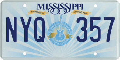 MS license plate NYQ357
