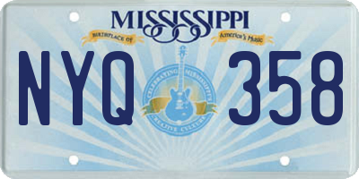 MS license plate NYQ358