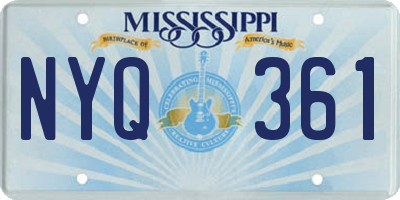 MS license plate NYQ361
