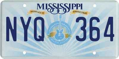 MS license plate NYQ364