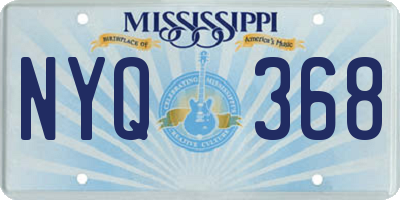 MS license plate NYQ368