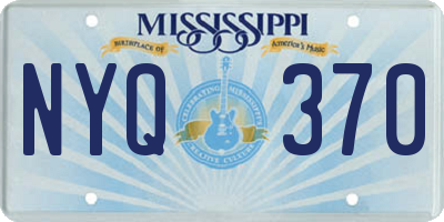 MS license plate NYQ370