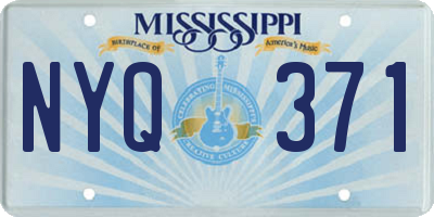MS license plate NYQ371