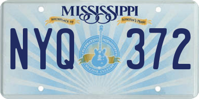 MS license plate NYQ372