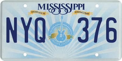 MS license plate NYQ376