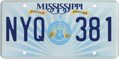 MS license plate NYQ381