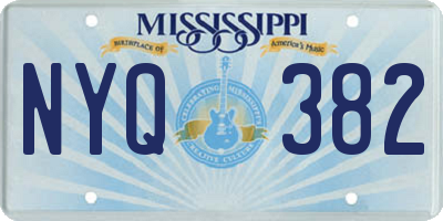 MS license plate NYQ382