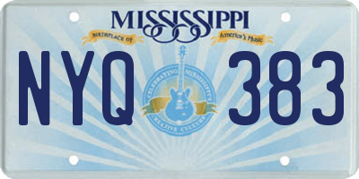 MS license plate NYQ383