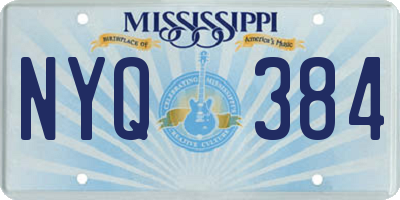 MS license plate NYQ384