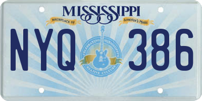 MS license plate NYQ386