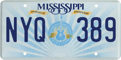 MS license plate NYQ389