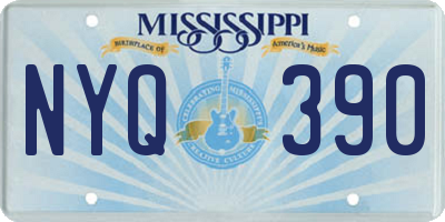 MS license plate NYQ390