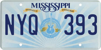 MS license plate NYQ393