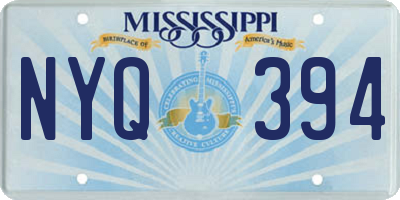 MS license plate NYQ394
