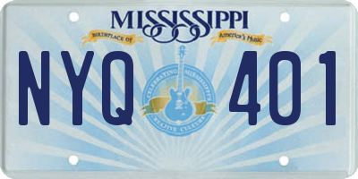 MS license plate NYQ401