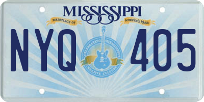 MS license plate NYQ405