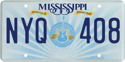MS license plate NYQ408