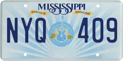 MS license plate NYQ409