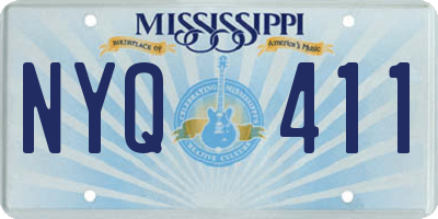 MS license plate NYQ411
