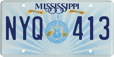 MS license plate NYQ413