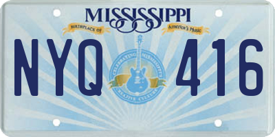 MS license plate NYQ416
