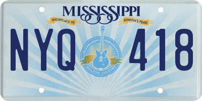 MS license plate NYQ418
