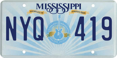 MS license plate NYQ419