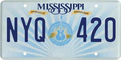 MS license plate NYQ420