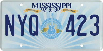 MS license plate NYQ423
